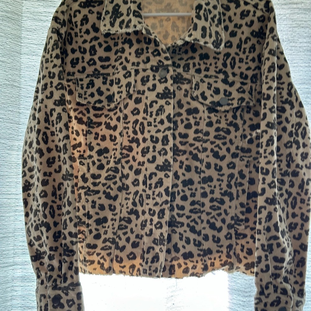 Mystree Leopard Print Jacket - Brown and Black